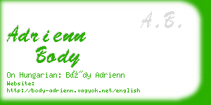 adrienn body business card